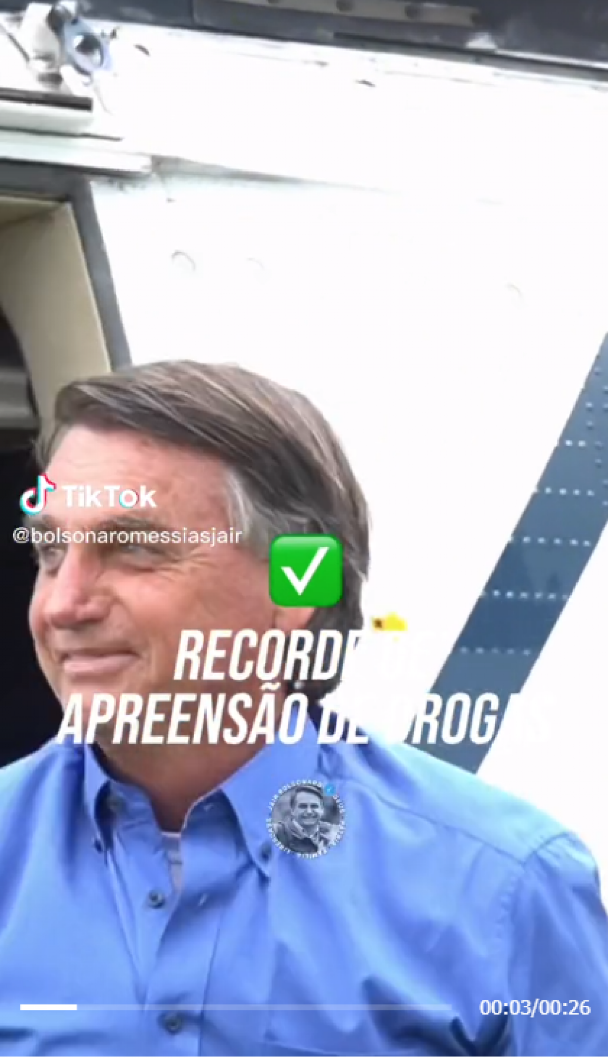 Reprodu&ccedil;&atilde;o Tiktok Bolsonaro