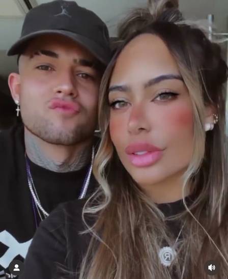 Andrei com Rafaella Santos