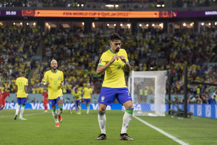 Brasil x Coreia pelas oitavas de final da Copa do Mundo do Catar. Lucas Paquetá. Lucas Figueiredo/CBF