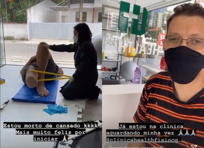 Amputado, homem mais alto do Brasil inicia sess&otilde;es de fisioterapia na PB