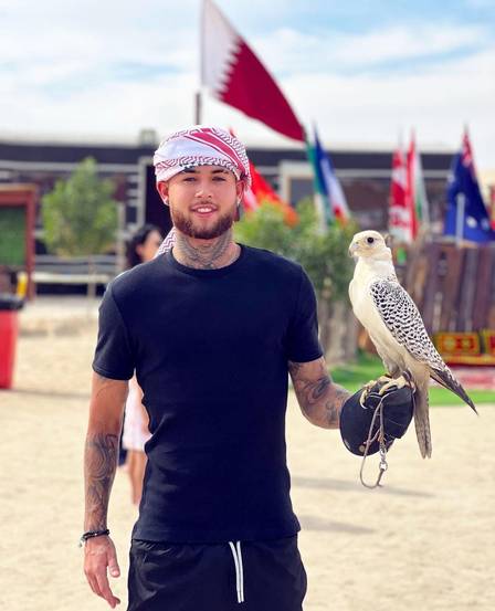 Andrei, parça de Neymar e filho de Mariane Bernardi, também está no Catar