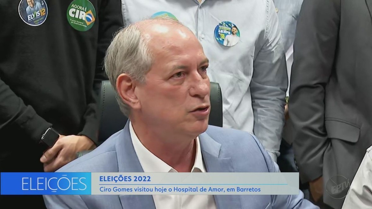Candidato à presidência, Ciro Gomes (PDT) visita o Hospital de Amor em Barretos, SP – Globo