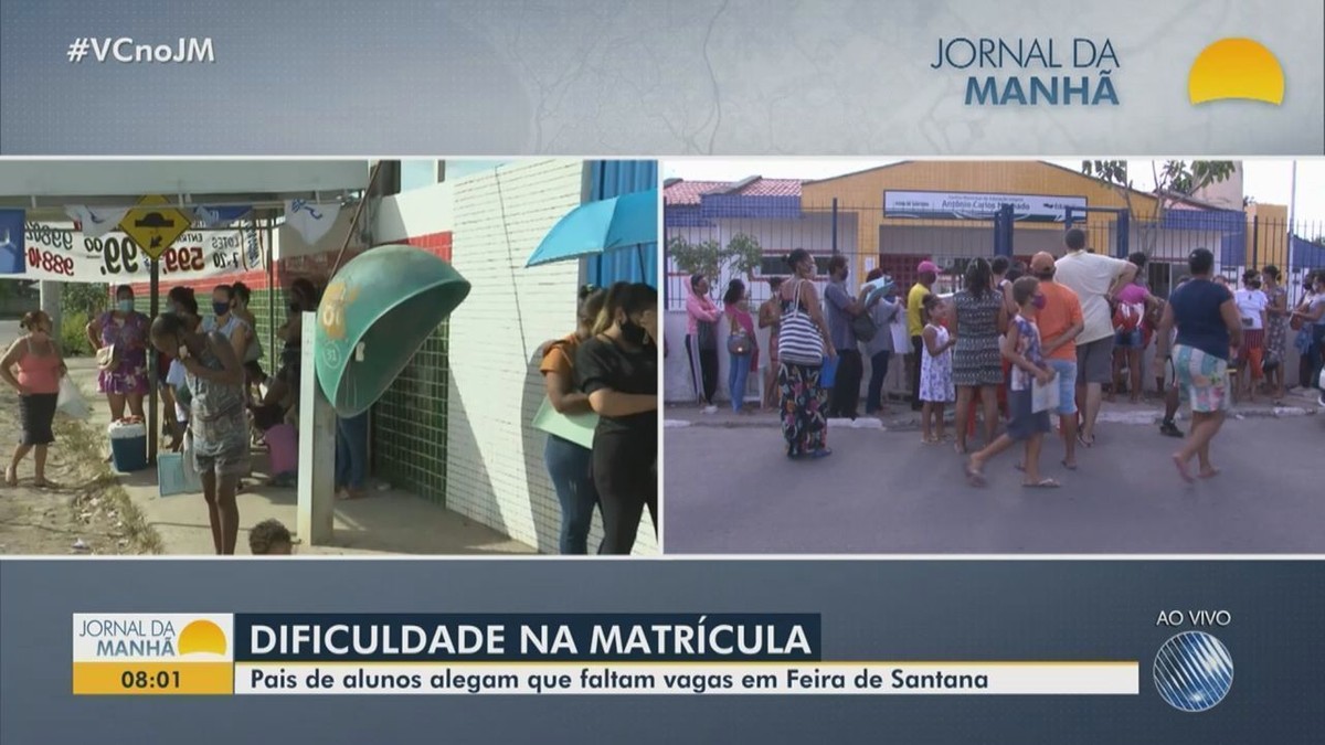Moradores de Feira de Santana reclamam da falta de vagas para alunos novos em escolas públicas – Globo