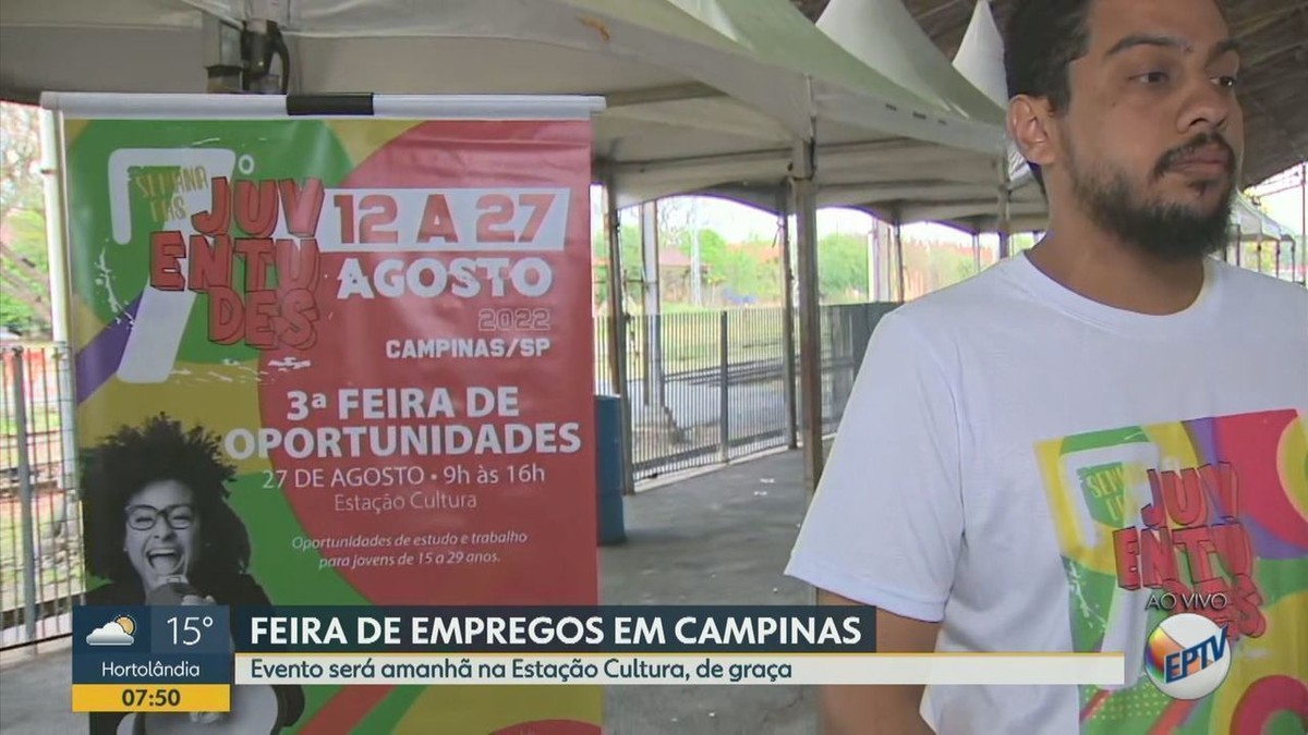 Feira de oportunidades reúne 2 mil vagas de emprego e estágio para jovens na Estação Cultura, em Campinas – Globo