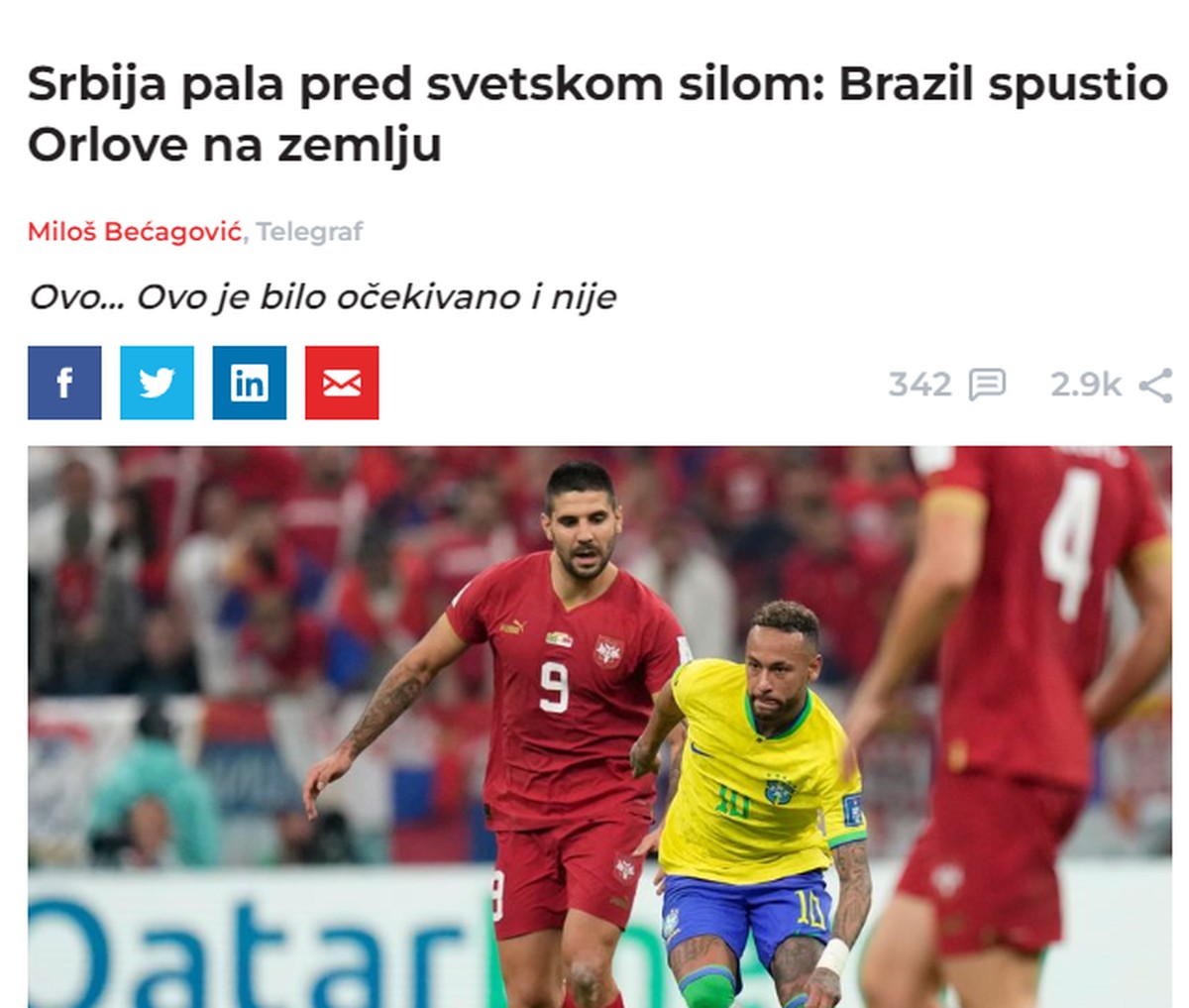 Jornais sérvios rendem-se ao futebol da seleção brasileira: "Potência mundial, deu aula…" – Globo