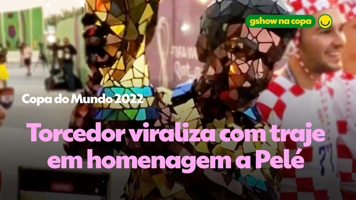 Copa do Mundo 2022: torcedor viraliza com traje reluzente em homenagem a Pelé – Globo.com