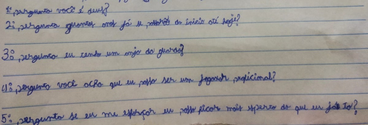 Criança aproveita cartinha de Natal para fazer questionamentos existenciais ao Papai Noel: 'Você é Deus?' – Globo.com