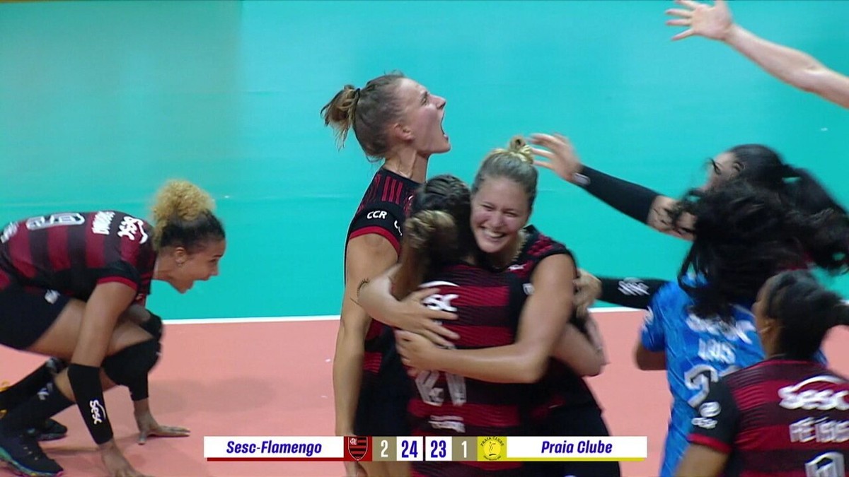 Sesc-Flamengo vence Praia Clube e derruba último invicto da Superliga – Globo