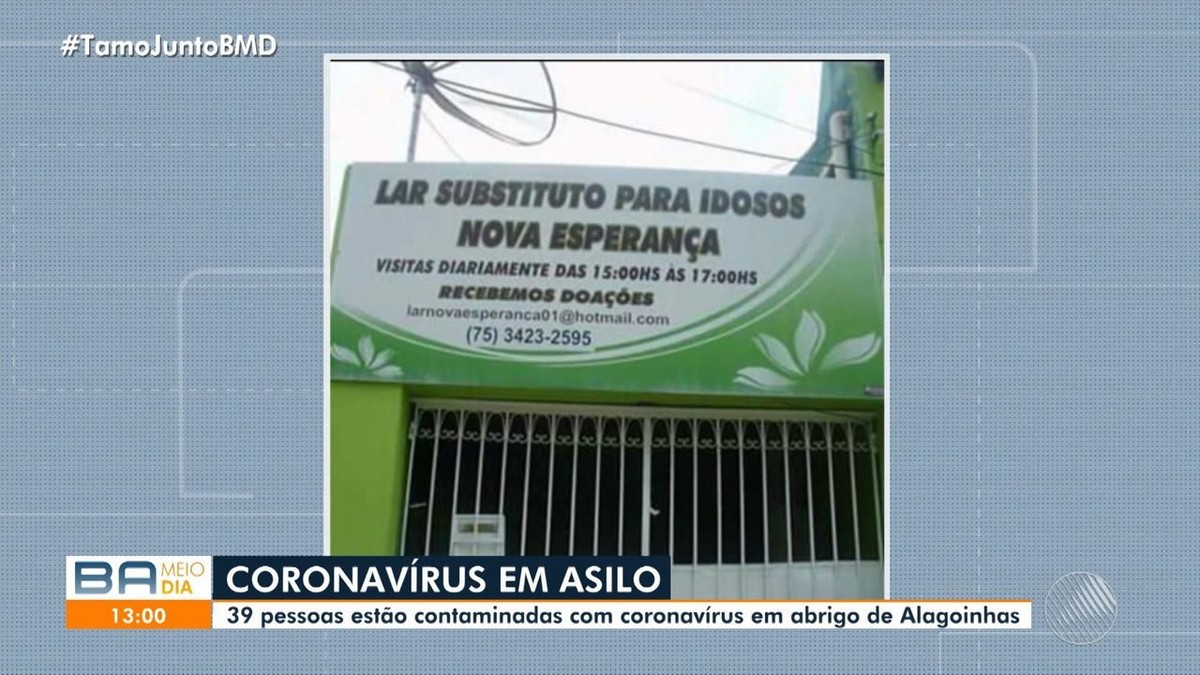 Asilo de Alagoinhas, na Bahia, tem 39 pessoas entre idosos e funcionários com coronavírus – g1.globo.com